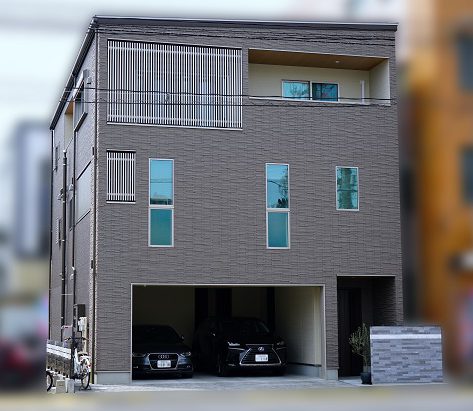 テクノストラクチャー工法の木造３階建て二世帯住宅